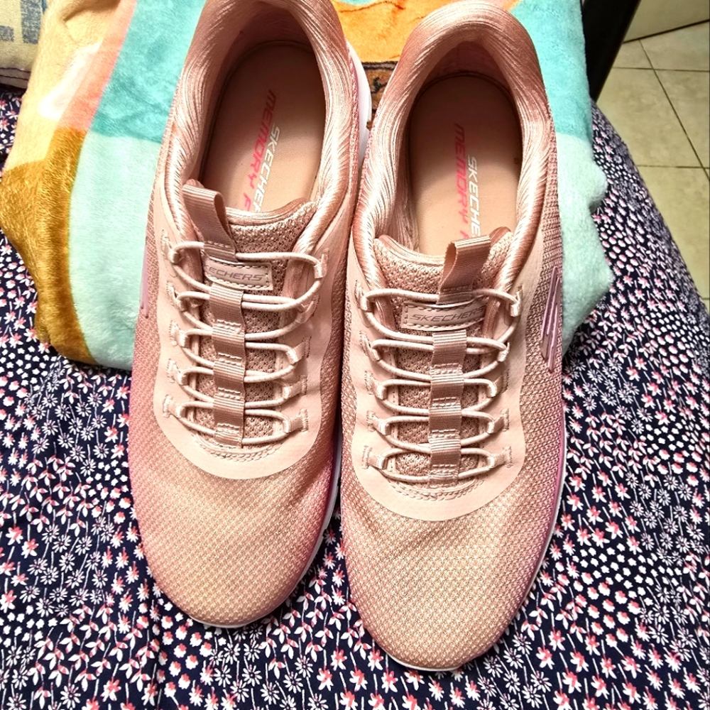 Skechers  Pink Ombre Bungee Sneakers Sz 9 - Picture 7 of 7
